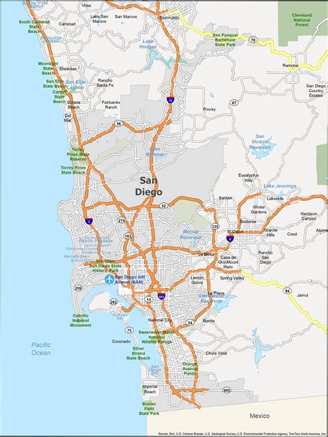 San Diego map